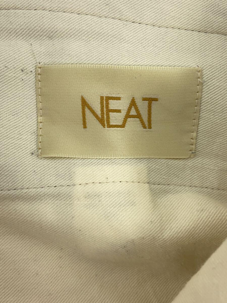 NEAT◆ボトム/44/コットン/CRM/PAINT TWO TUCK SLACKS_画像4