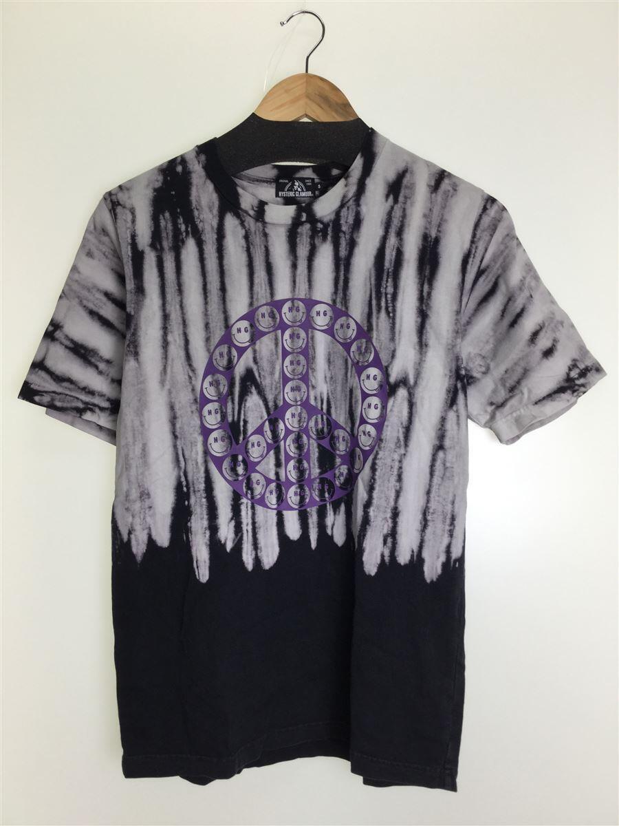 HYSTERIC GLAMOUR◆Tシャツ/S/コットン/BLK/02201CT31/PEACE MARK Tシャツ_画像1