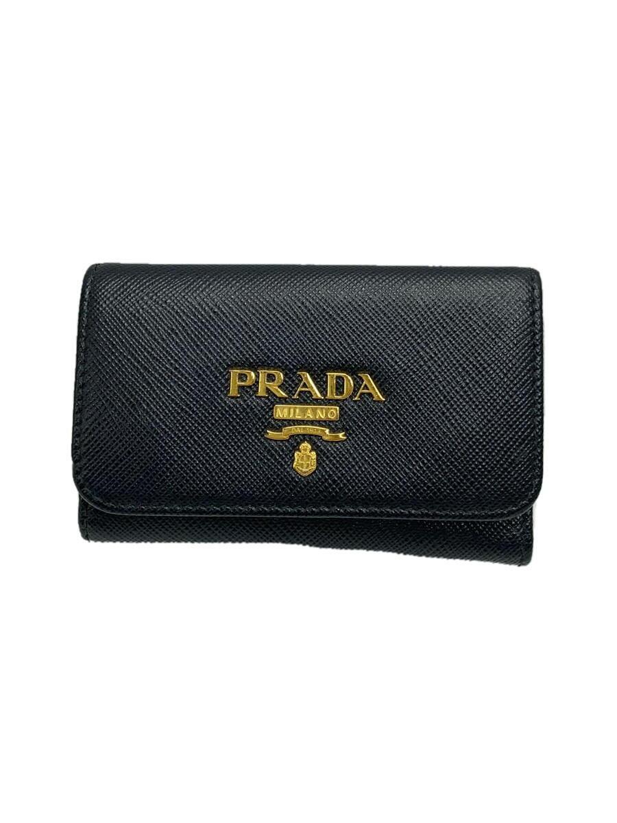 PRADA◆4連キーケース/-/BLK/レディース