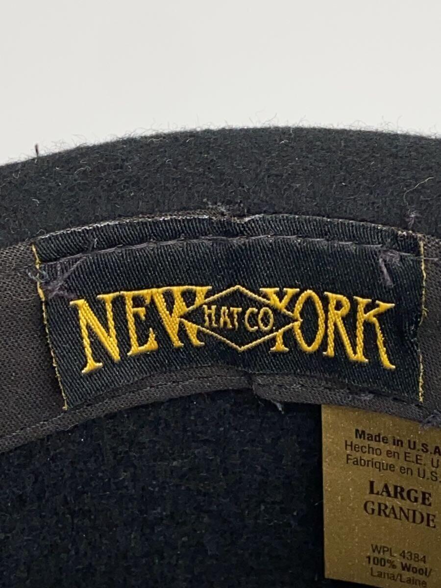 NEWYORK HAT&CAP CO.◆ポークパイハット/ハット/L/ウール/BLK/メンズ_画像5