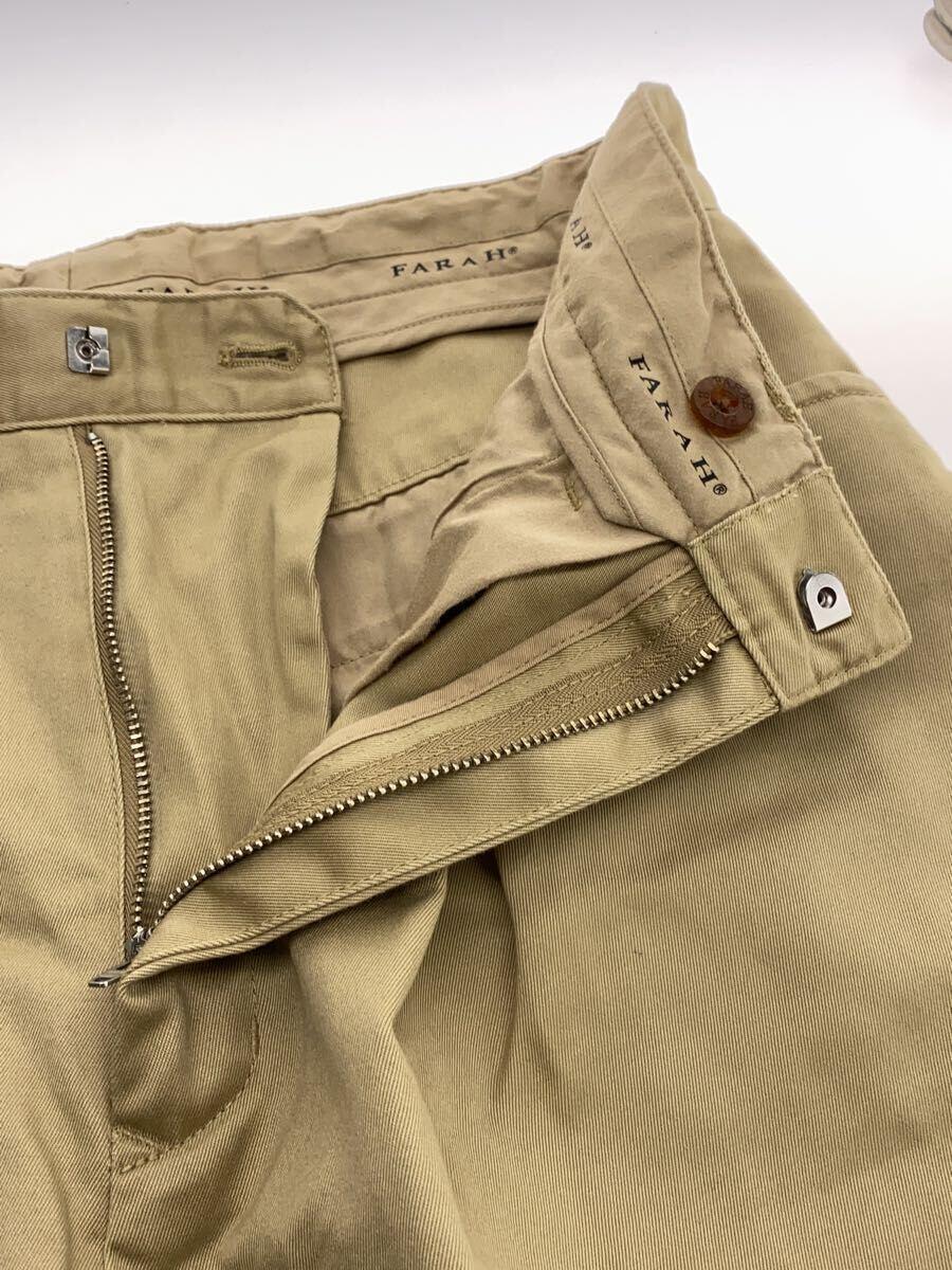 FARAH◆Two-Tuck Wide Shorts/ショートパンツ/32/コットン/ベージュ/_画像3