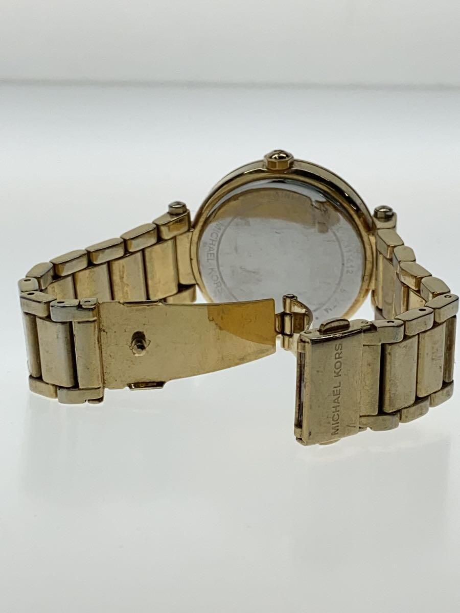 MICHAEL KORS◆クォーツ腕時計/アナログ/WHT/GLD/MK-5780_画像4