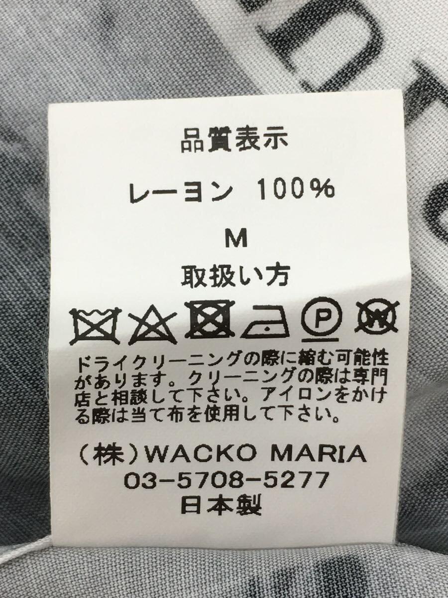 WACKO MARIA◆×STIE-LO/LARRY CLARK TULSA S／S HAWAIIAN /半袖シャツ/M/レーヨン/GR_画像4