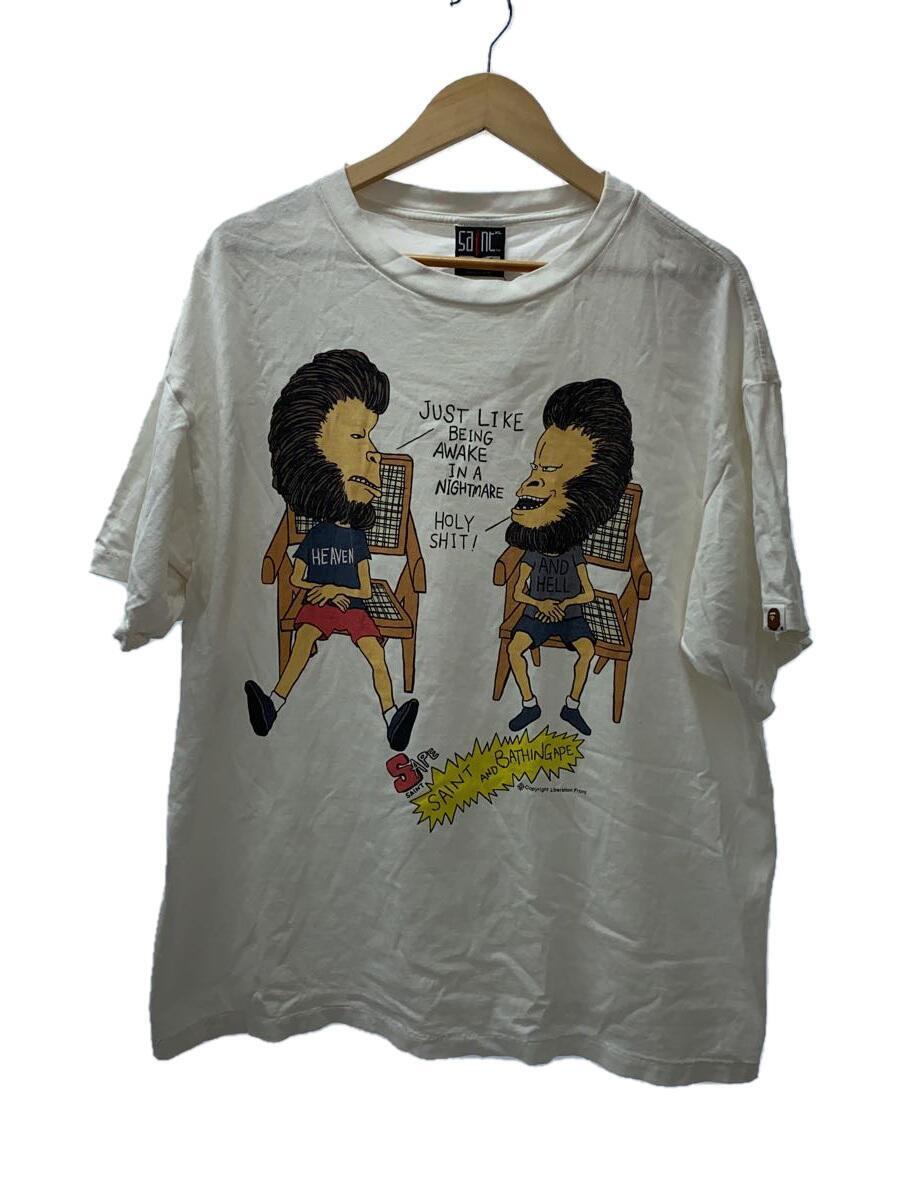 SAINT MICHAEL◆Tシャツ/XL/コットン/WHT/SM-S23-0000-110_画像1