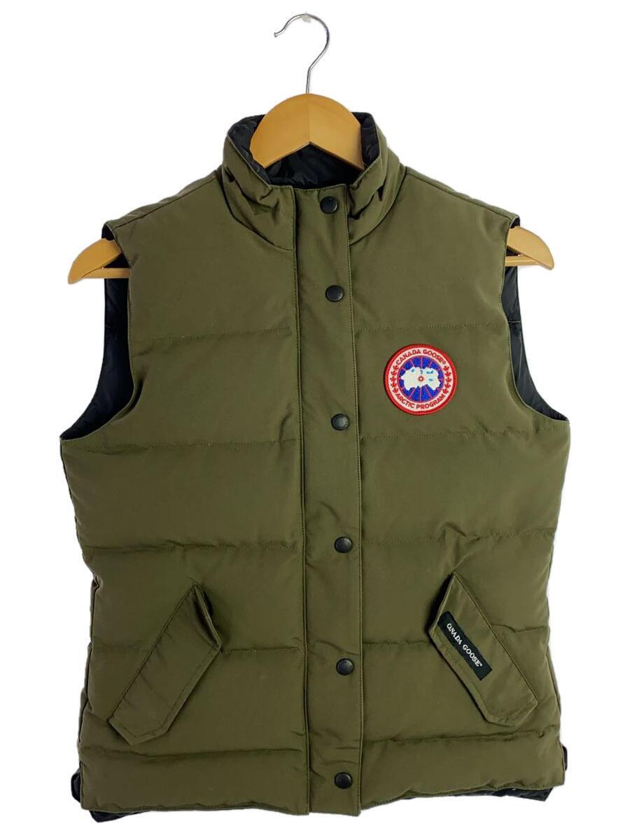 CANADA GOOSE◆ダウンベスト/S/ポリエステル/カーキ/12T-02103015