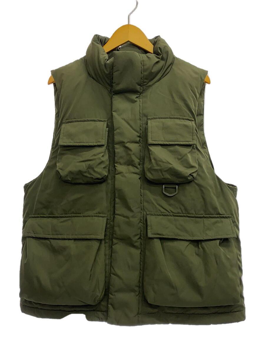 BEAMS HEART* down vest /L/ polyester /KHK/ plain /42-06-0002-147