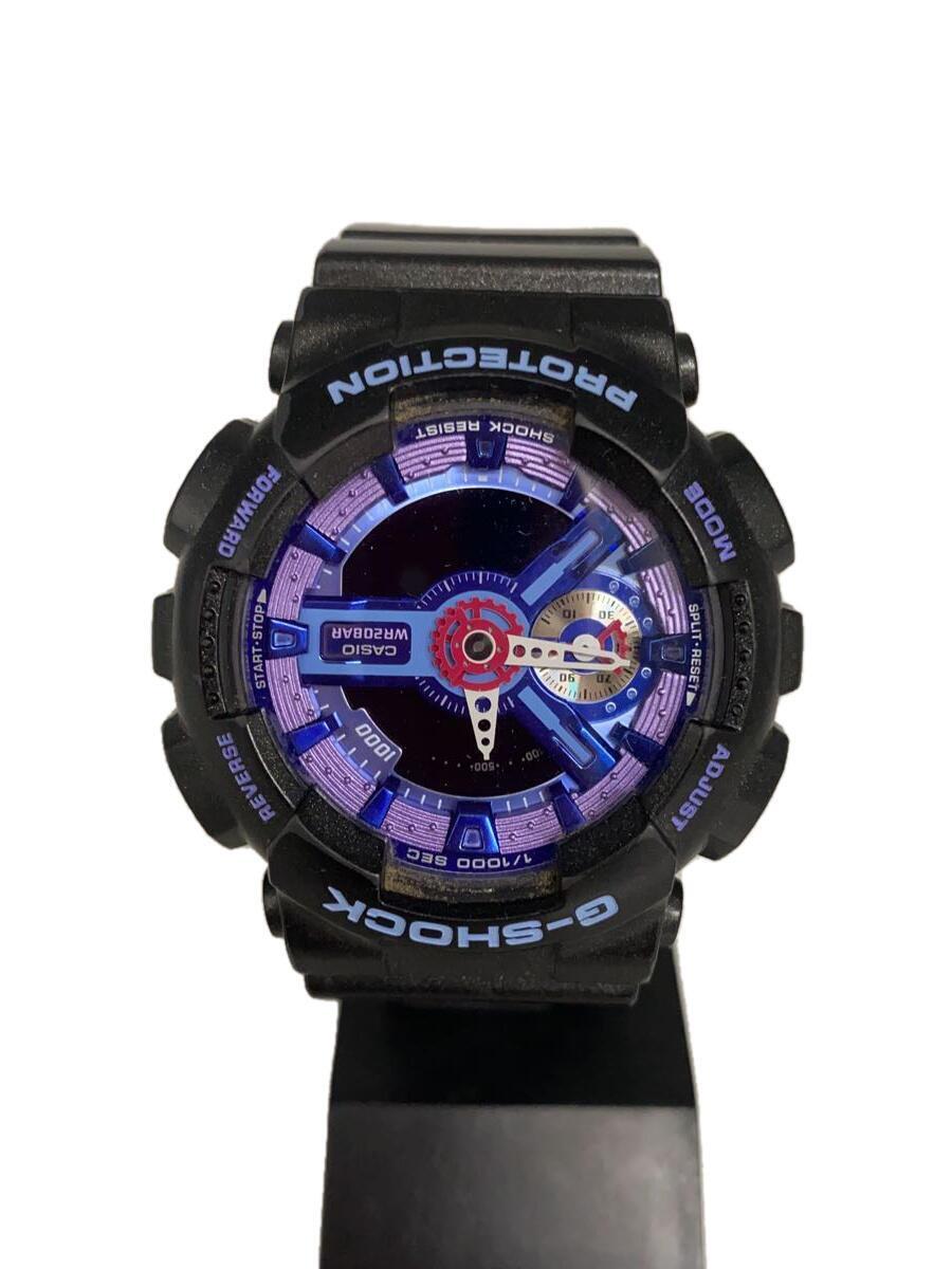 CASIO◆クォーツ腕時計/アナログ/BLK/BLK/GMA-S110HC-1AER