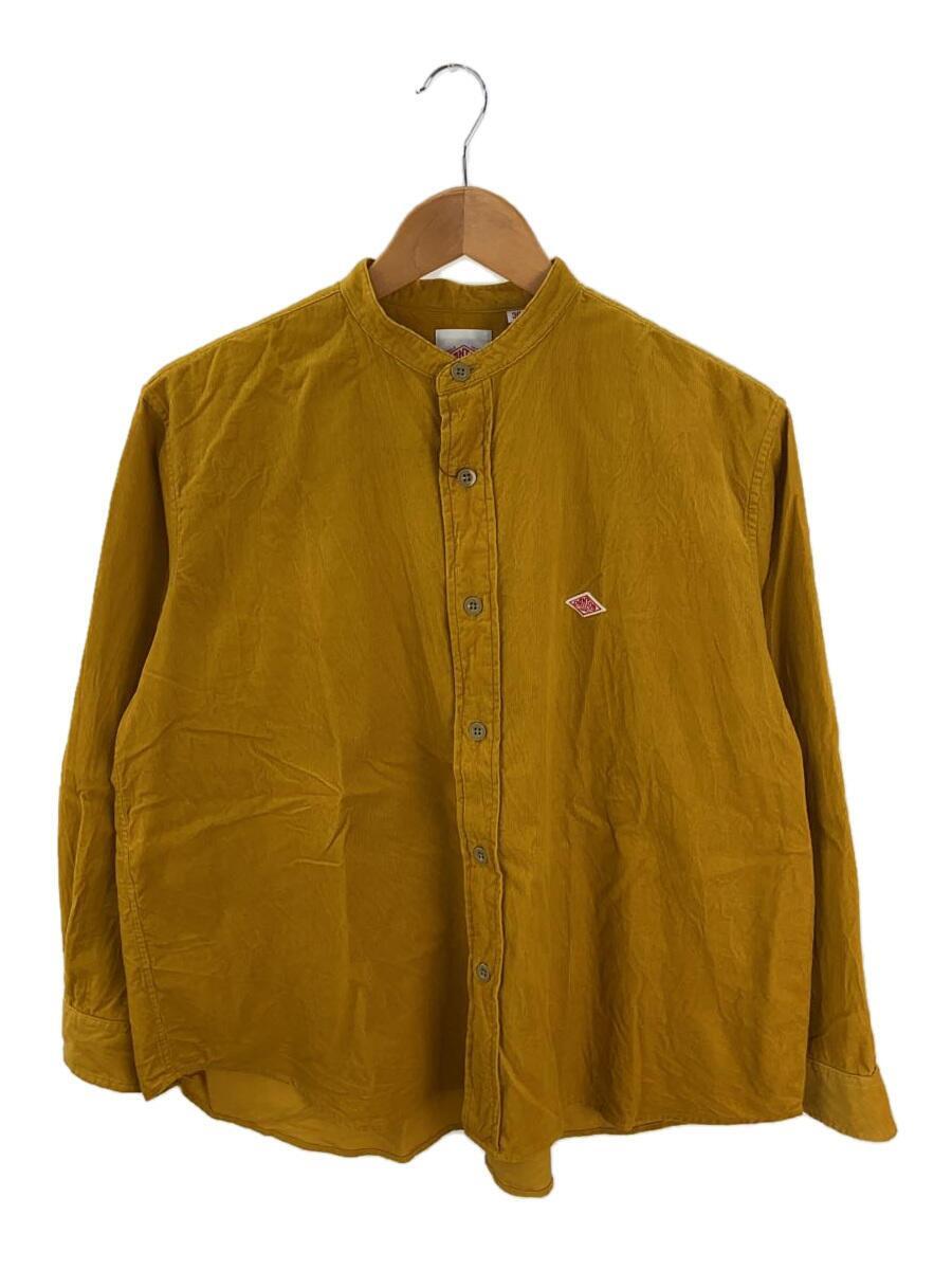 DANTON◆2023AW WOMENS CORDUROY BAND COLLAR SHIRT(バンドカラーシャツ)/36/YLW