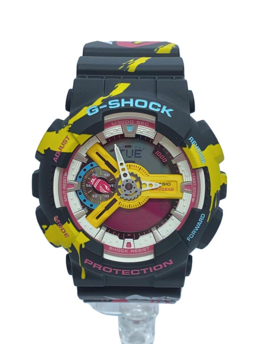 CASIO◆クォーツ腕時計_G-SHOCK/デジアナ/ラバー/マルチカラー/BLK_画像1