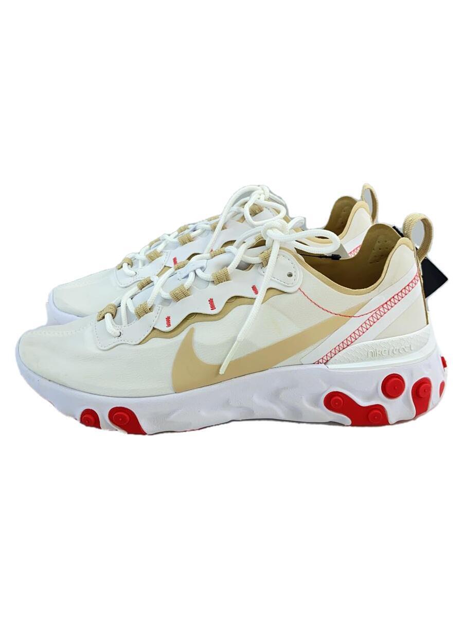 NIKE◆WMNS REACT ELEMENT 55/ウィメンズリアクトエレメント/ホワイト/BQ2728-101/25.5cm_画像1