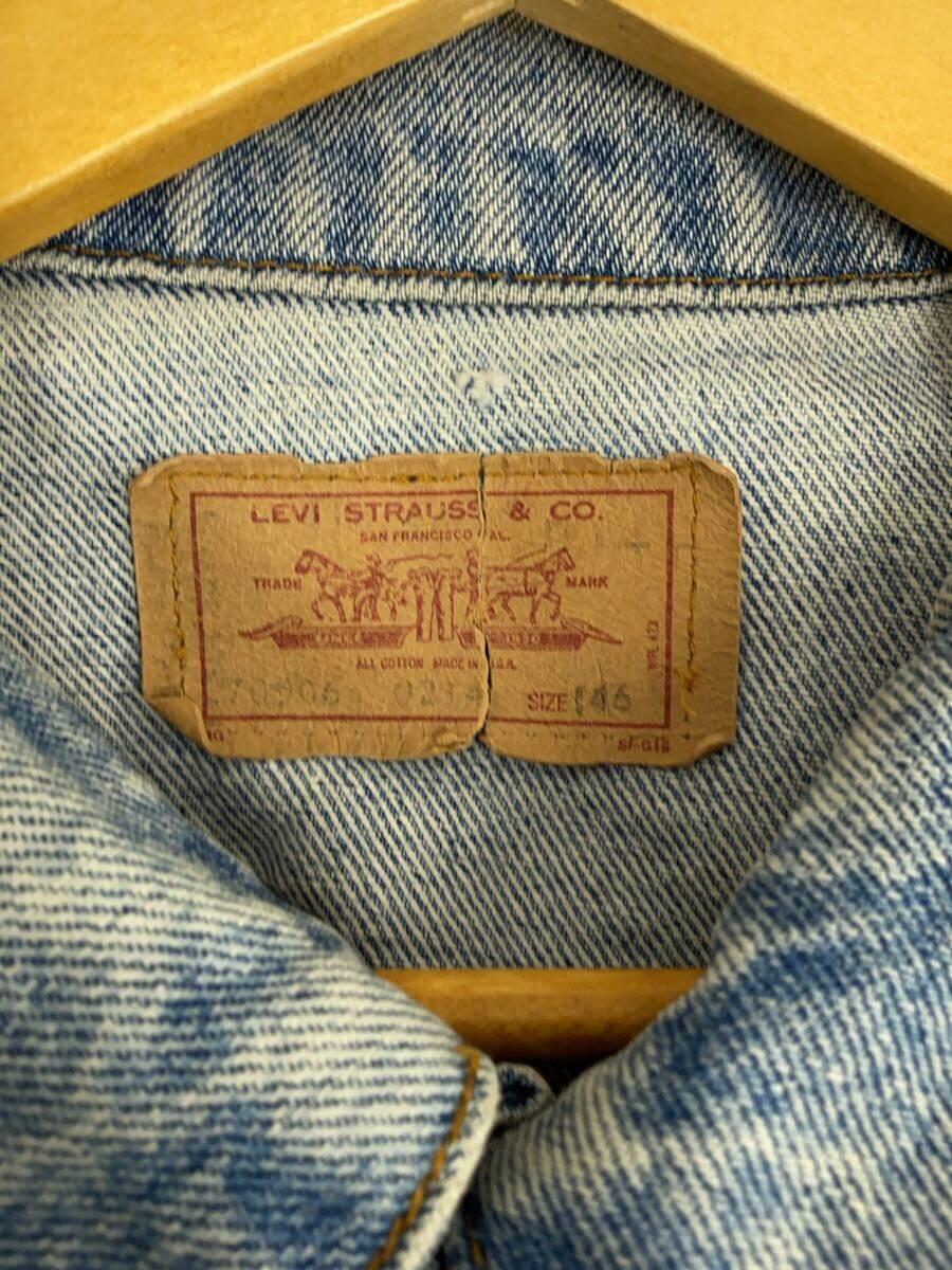 Levi’s◆Gジャン/46/コットン/BLU/無地/70506_画像3