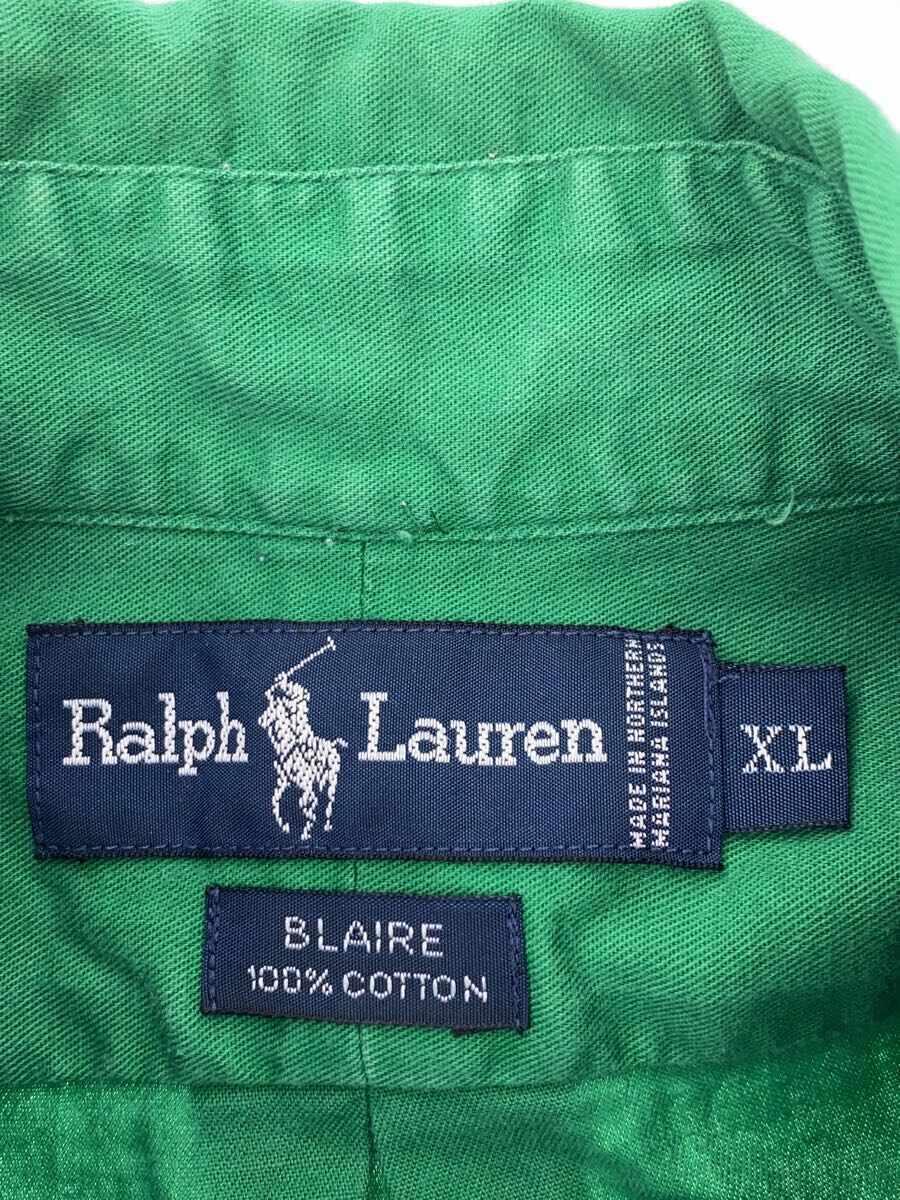 POLO RALPH LAUREN◆長袖シャツ/XL/コットン/GRN_画像3