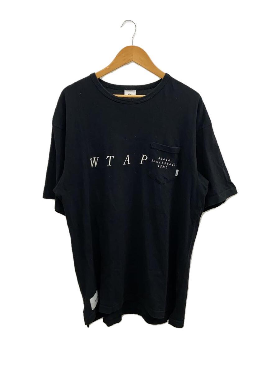 WTAPS◆Tシャツ/4/コットン/BLK_画像1