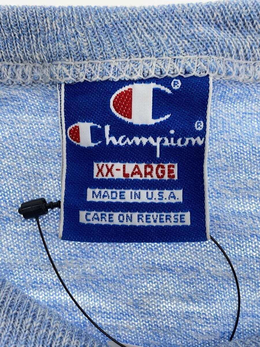 Champion◆Tシャツ/XXL/コットン/BLU/無地/90s/USA製/SCHOOL CRAFT/カレッジプリントTシャツ_画像3