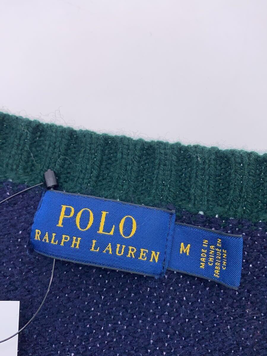 POLO RALPH LAUREN◆ポロベア/セーター(厚手)/M/ウール/NVY_画像3