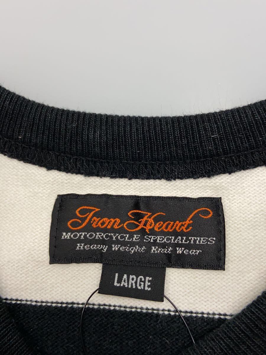 IRON HEART◆長袖Tシャツ/L/コットン/ボーダー_画像3