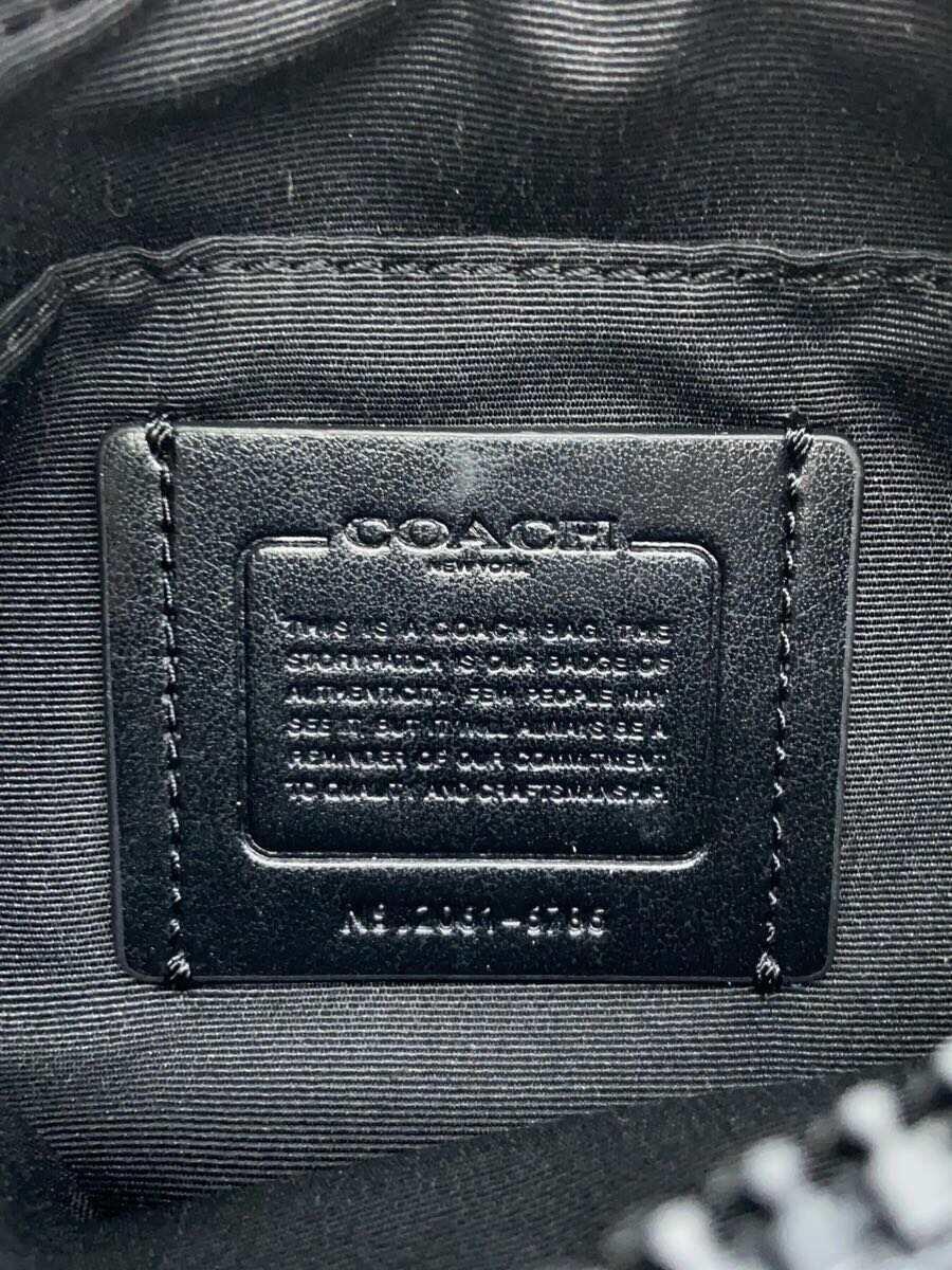 COACH◆ミニエッジベルトバッグ/ウエストバッグ/レザー/BLU/6786_画像5