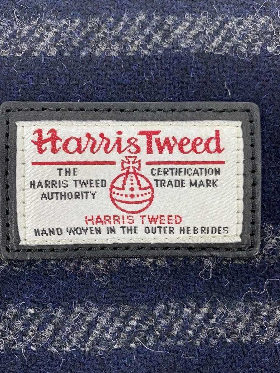 HARRIS TWEED◆トートバッグ/ツイード/NVY/ボーダー_画像5