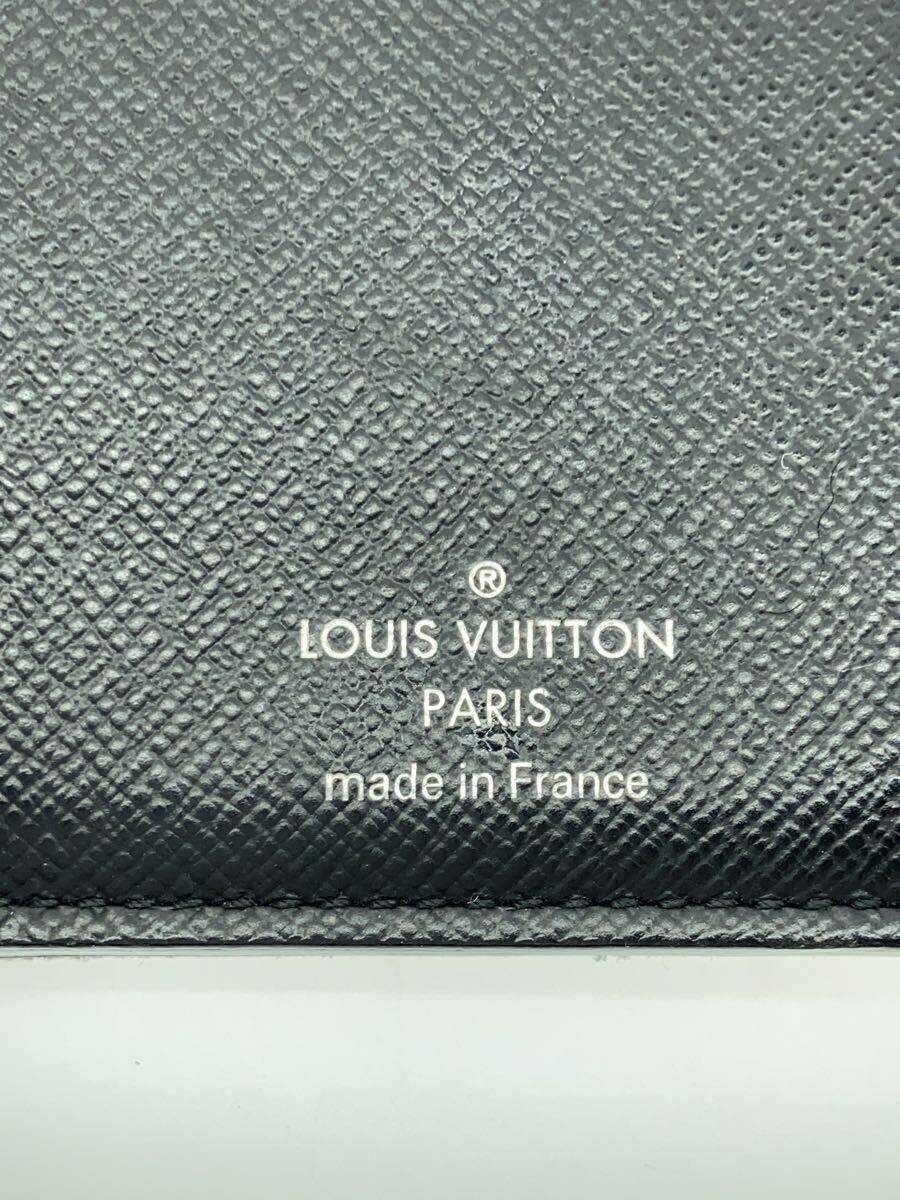 LOUIS VUITTON◆ポルト・フォイユ・ブラザ_ダミエ・グラフィット_BLK/PVC/ブラック/黒/メンズ_画像3