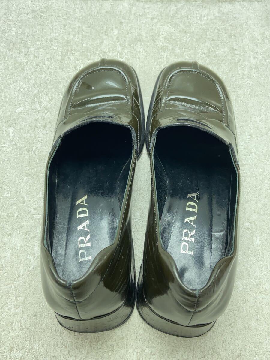 PRADA◆ローファー/36/KHK/エナメル_画像3