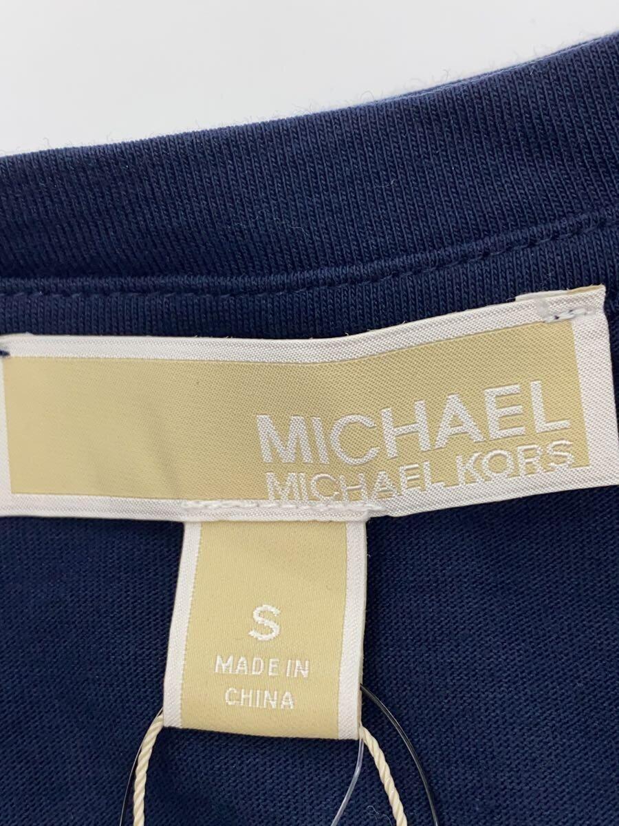 MICHAEL KORS◆Tシャツ/S/コットン/NVY/無地/MS1501C97J_画像3