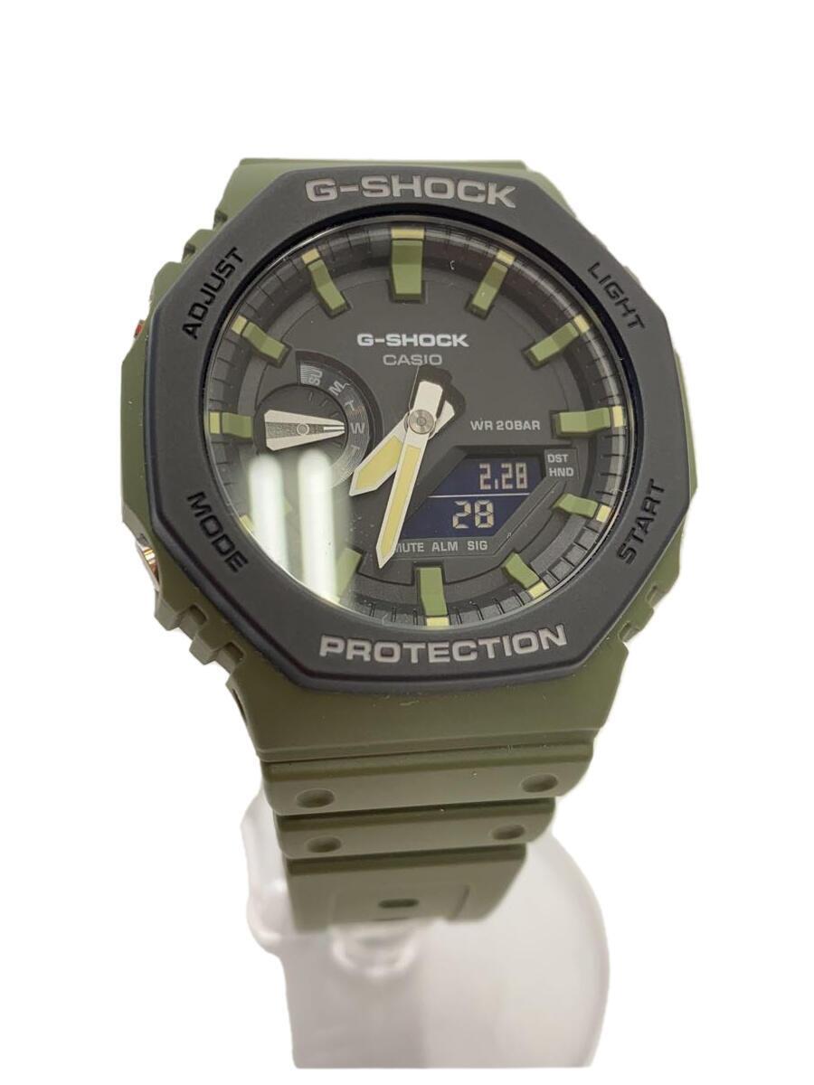 CASIO◆クォーツ腕時計_G-SHOCK/デジアナ/BLK/KHK