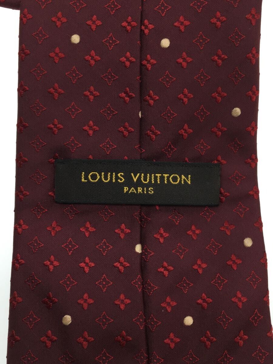 LOUIS VUITTON◆ルイヴィトン/ネクタイ/シルク/ボルドー_画像3
