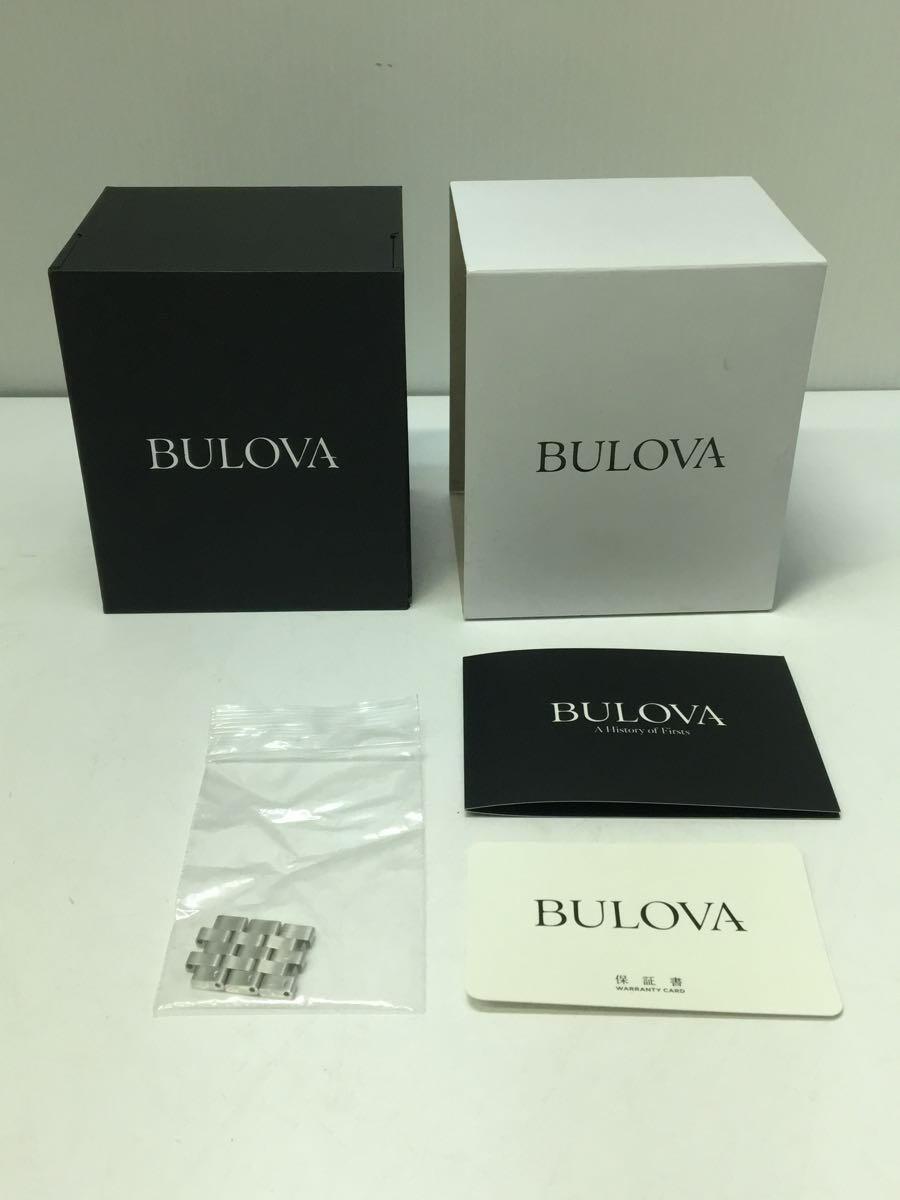 BULOVA◆ブローバ/自動巻腕時計/アナログ/ステンレス/ネイビー/シルバー/ステンレス/96A277_画像6