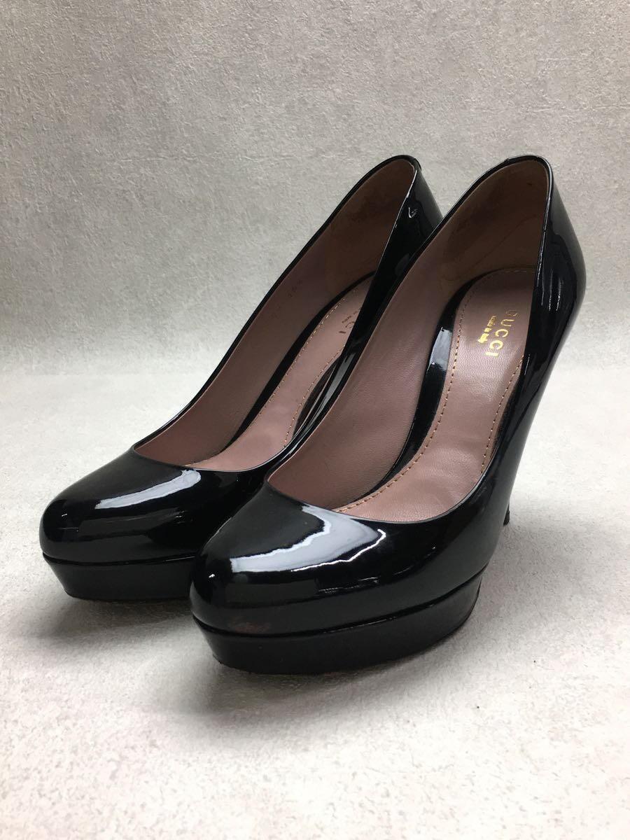 GUCCI◆グッチ/パンプス/36.5/BLK/エナメル/309999_画像2