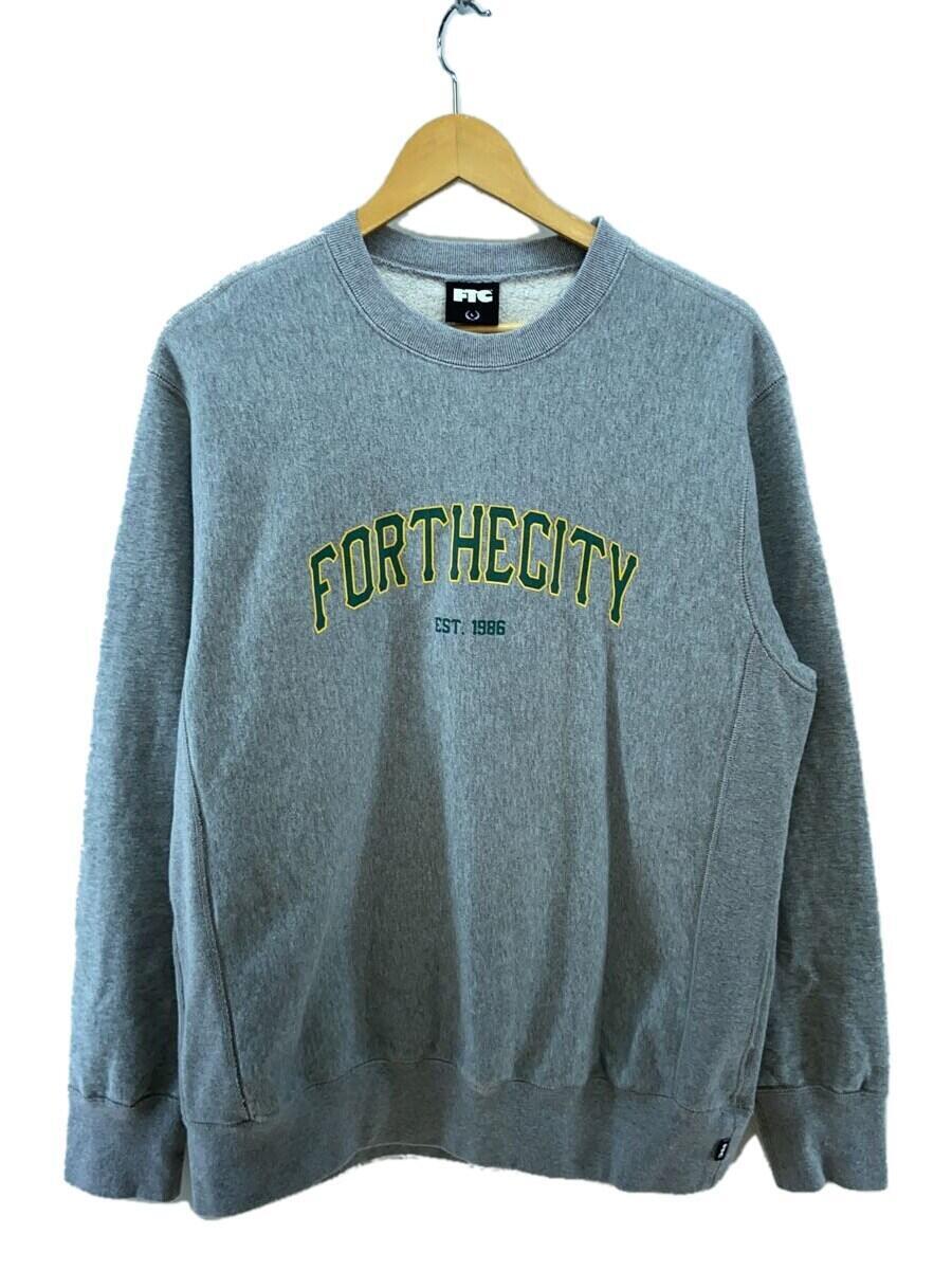 FTC◆UNIVERSITY LOGO CREW NECK/スウェット/L/コットン/GRY/プリント