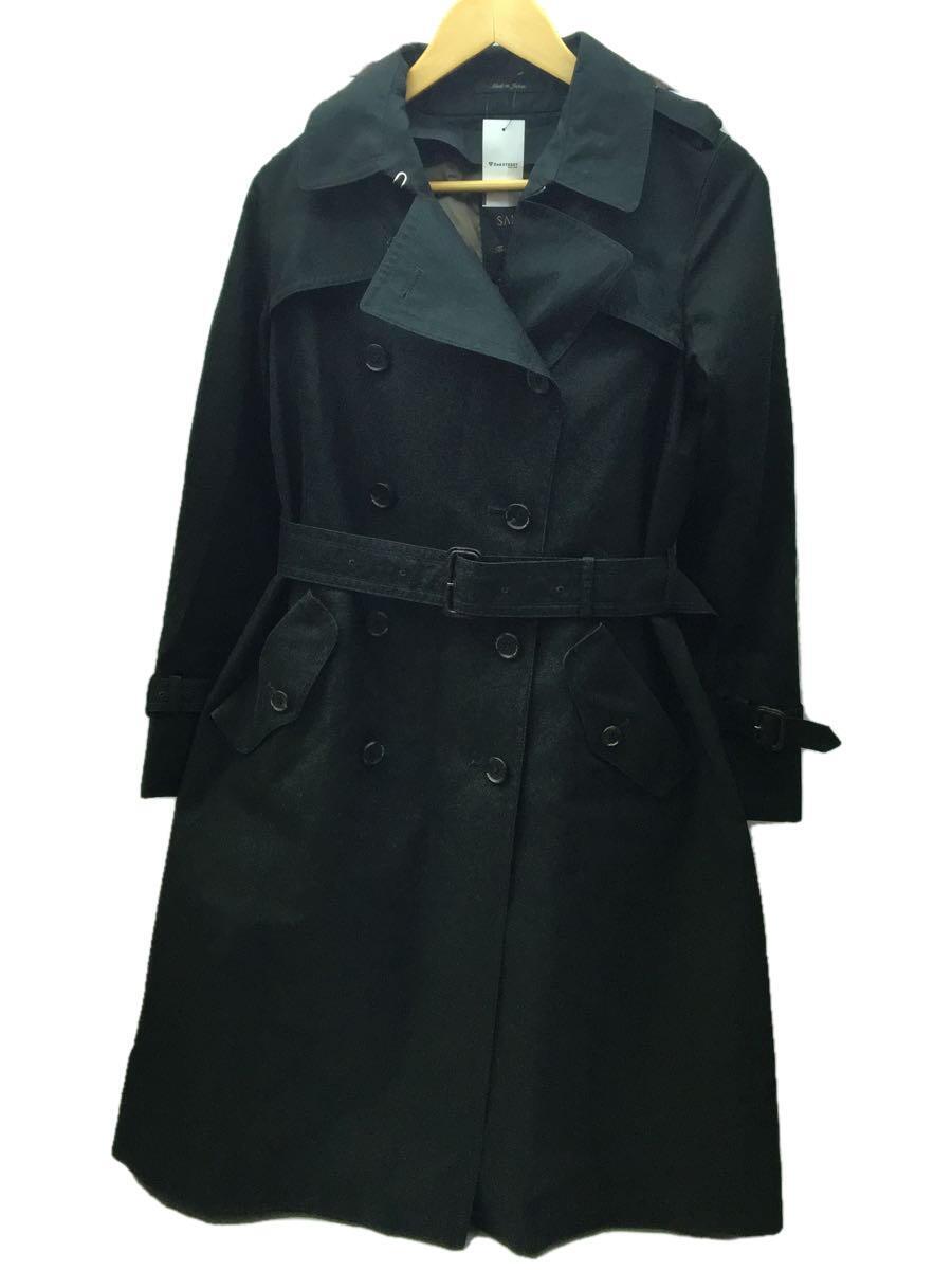 SANYO* Sanyo /100 year coat / trench coat / liner attached /40/ cotton / black /T1A72-001-78