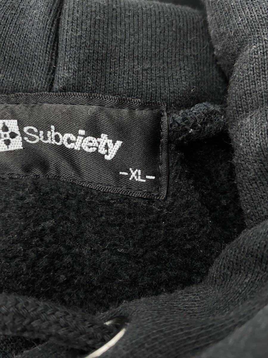 subciety◆パーカー/XL/ブラック/無地の画像4