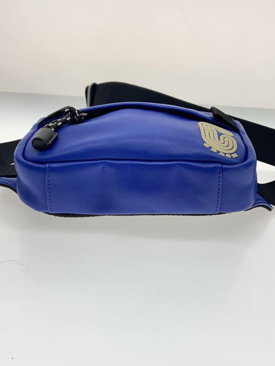 COACH◆MINI EDGE BELT BAG/クロスボディバッグ/ショルダーバッグ/レザー/BLU/6786_画像4