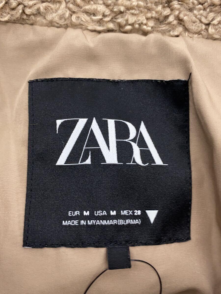 ZARA◆コート/M/ポリエステル/BRW/無地_画像3