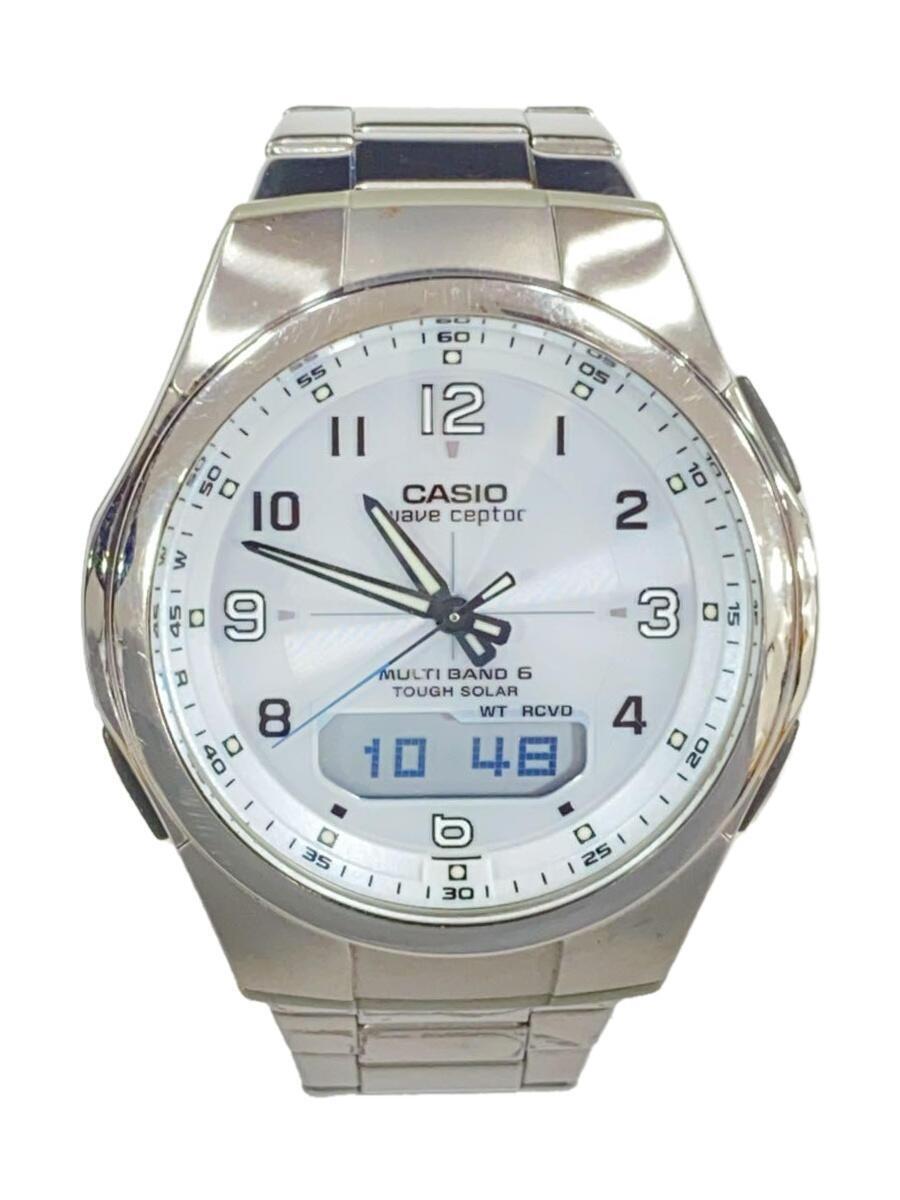 CASIO◆クォーツ腕時計/アナログ/ステンレス/シルバー/シルバー/SS/WVA-M600_画像1