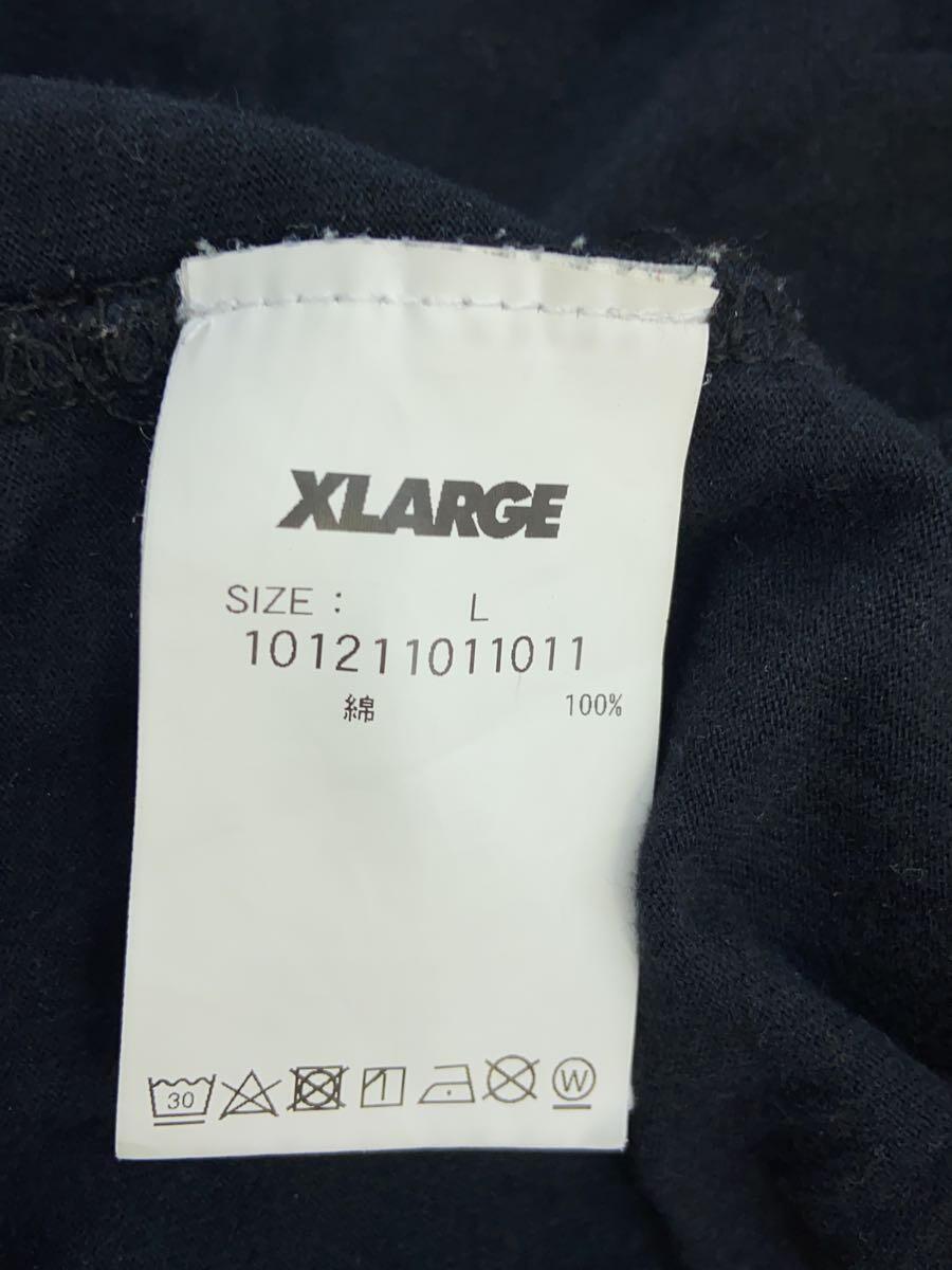 X-LARGE◆長袖Tシャツ/L/コットン/BLK/101211011011_画像4