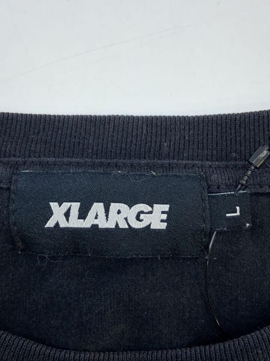 X-LARGE◆長袖Tシャツ/L/コットン/BLK/101211011011_画像3