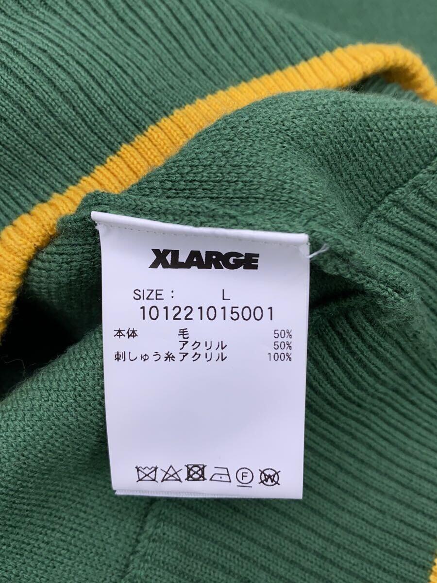 X-LARGE◆セーター(厚手)/L/アクリル/GRN/無地/101221015001_画像4