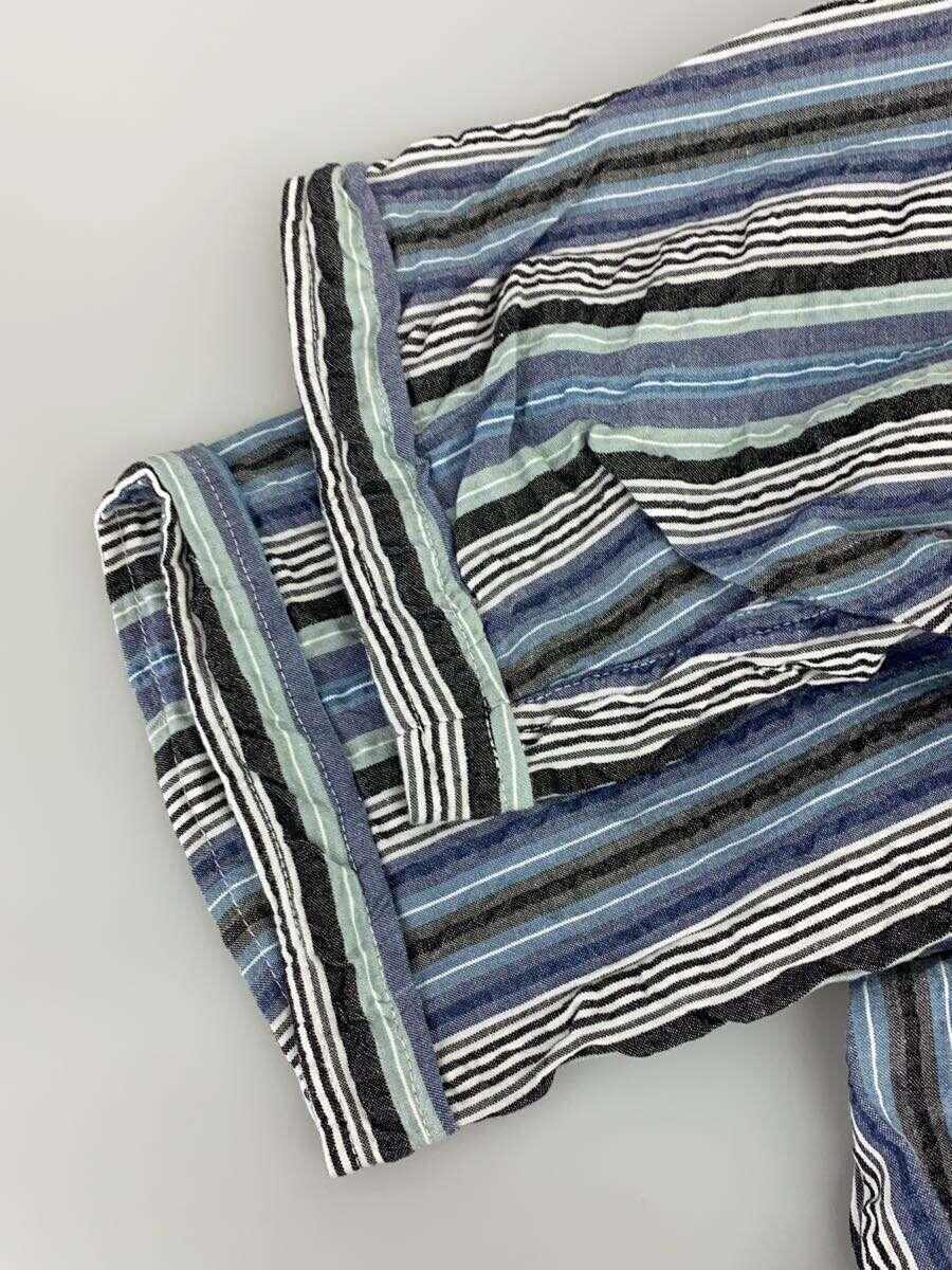 Engineered Garments◆シアサッカー/半袖シャツ/S/コットン/BLU/ストライプ_画像5