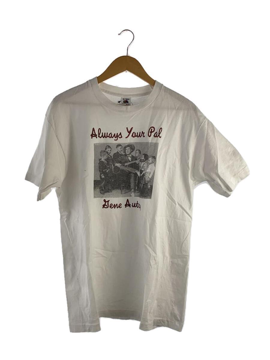 FRUIT OF THE LOOM◆90s/GENE AUTRY/Tシャツ/XL/コットン/WHT/プリント