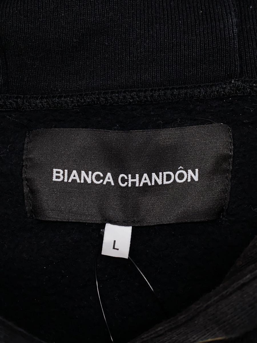 Bianca Chandon◆パーカー/L/コットン/BLK/無地_画像3