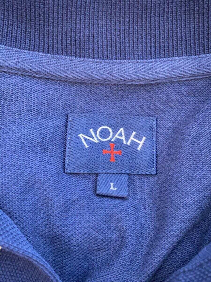 NOAH◆ポロシャツ/L/コットン/NVY/無地/22-071-122-0000-1-0_画像3