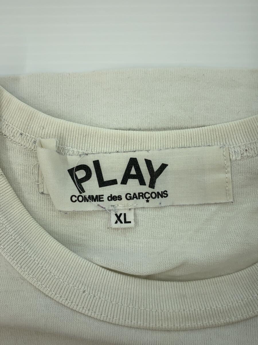 PLAY COMME des GARCONS◆Tシャツ/XL/コットン/WHT_画像3