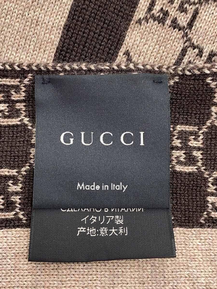 GUCCI◆マフラー/ウール/総柄/レディース/GG柄/グッチ_画像2