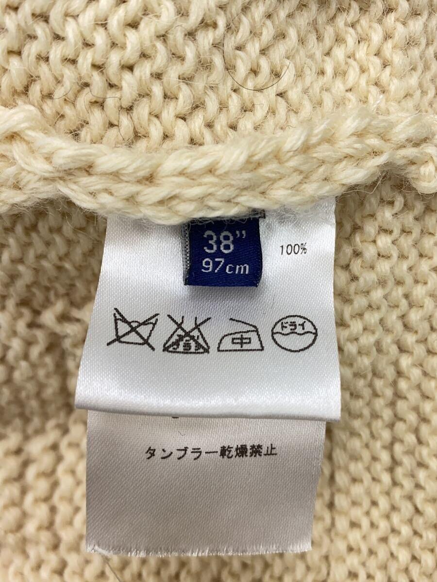 GUERNSEY WOOLLENS◆セーター(厚手)/M/ウール/BEG_画像4