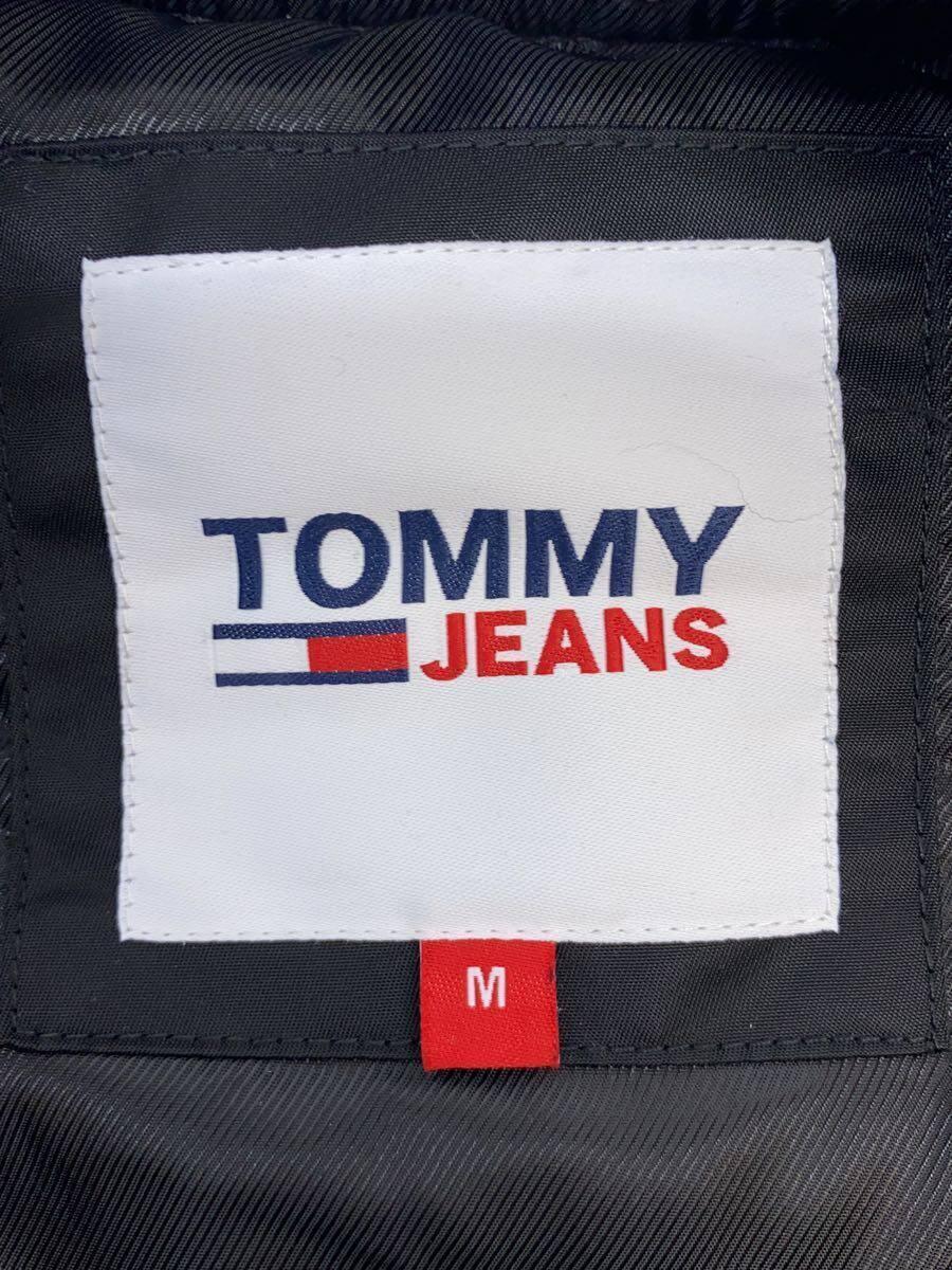 TOMMY JEANS◆MA-1/フライトジャケット/M/ナイロン/ブラック/アーチロゴパッチ/オーバーサイズ/DM17480_画像3