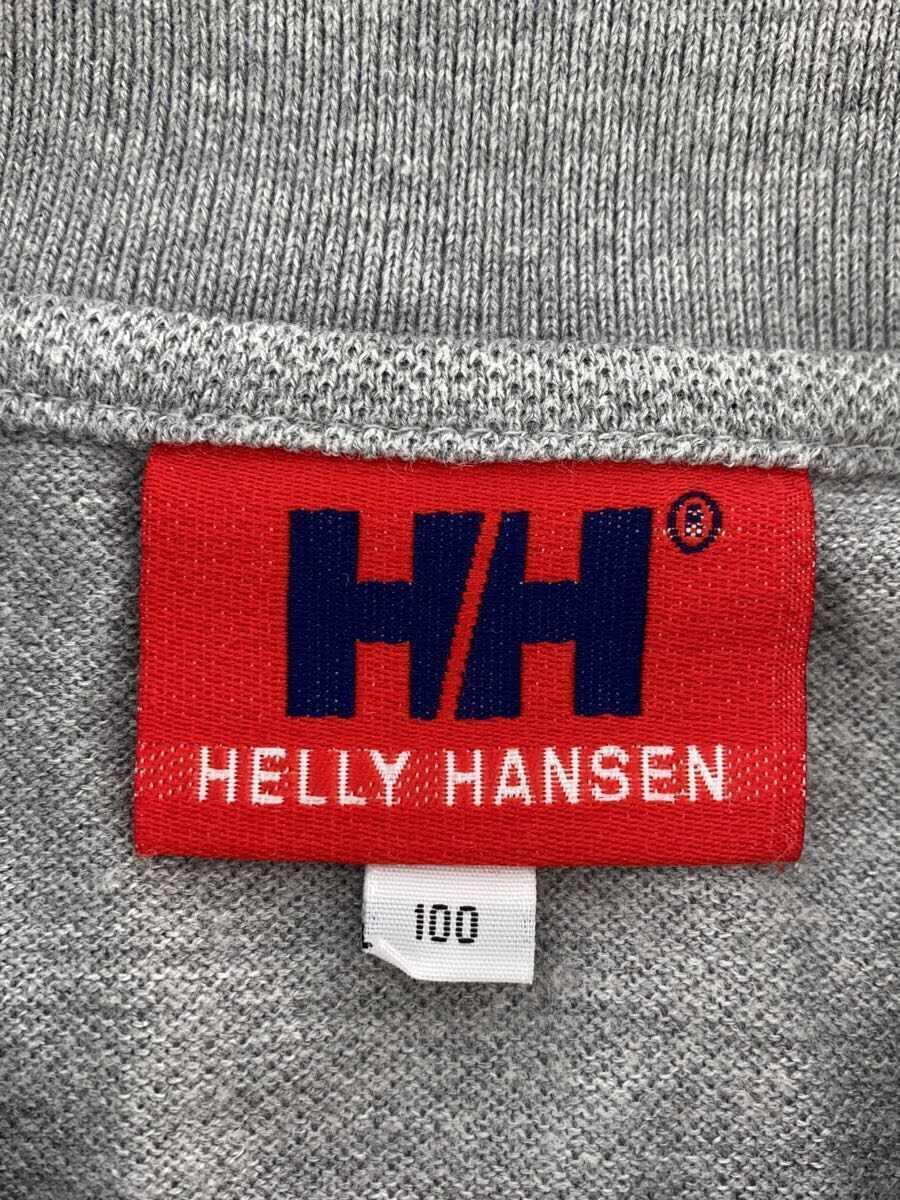 HELLY HANSEN◆ポロシャツ/ロゴ/刺繍/XL/コットン/GRY_画像3