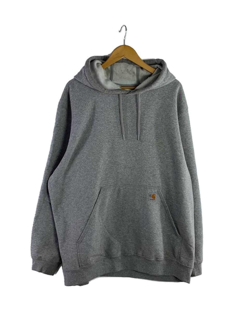 Carhartt◆プルオーバーパーカー/XL/コットン/グレー/k121 hgy_画像1