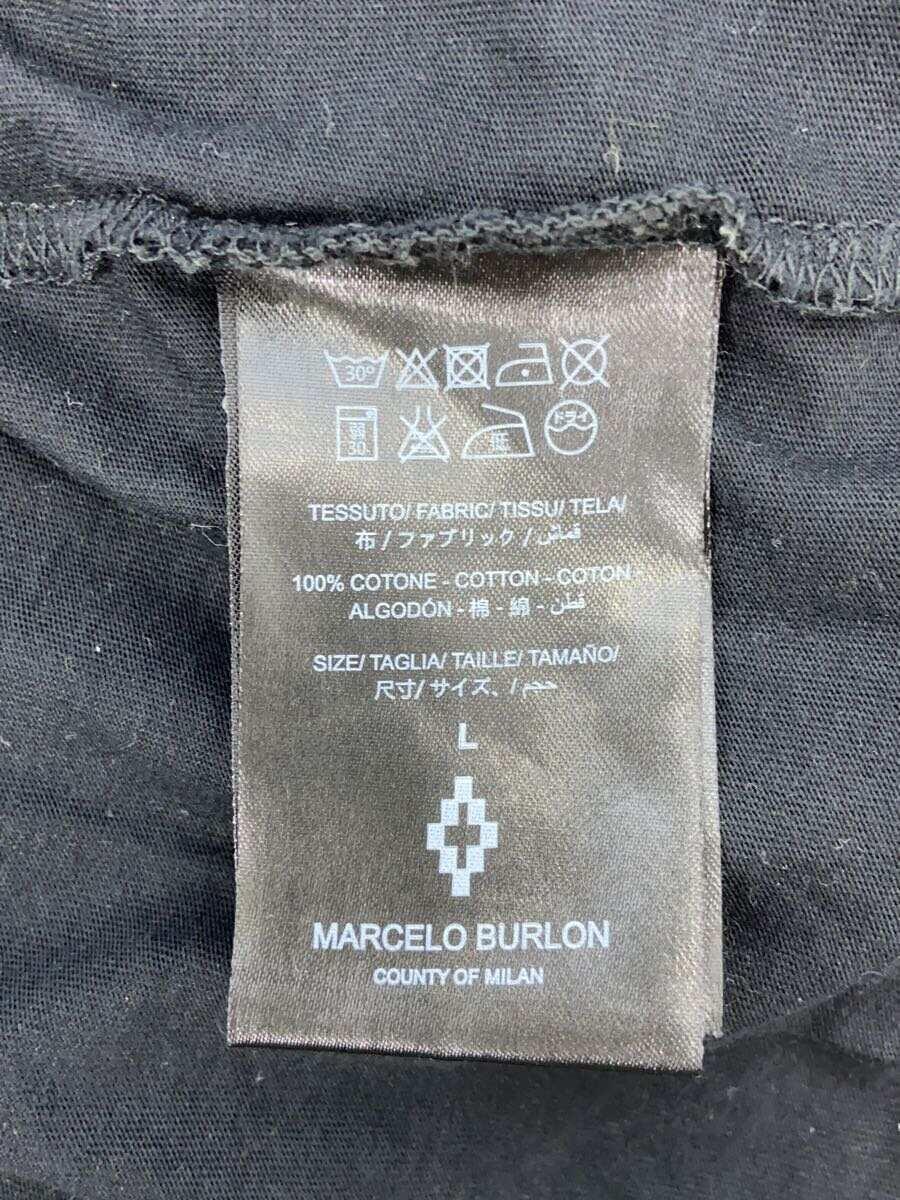 MARCELO BURLON COUNTY OF MILAN◆Tシャツ/L/コットン/BLK_画像4