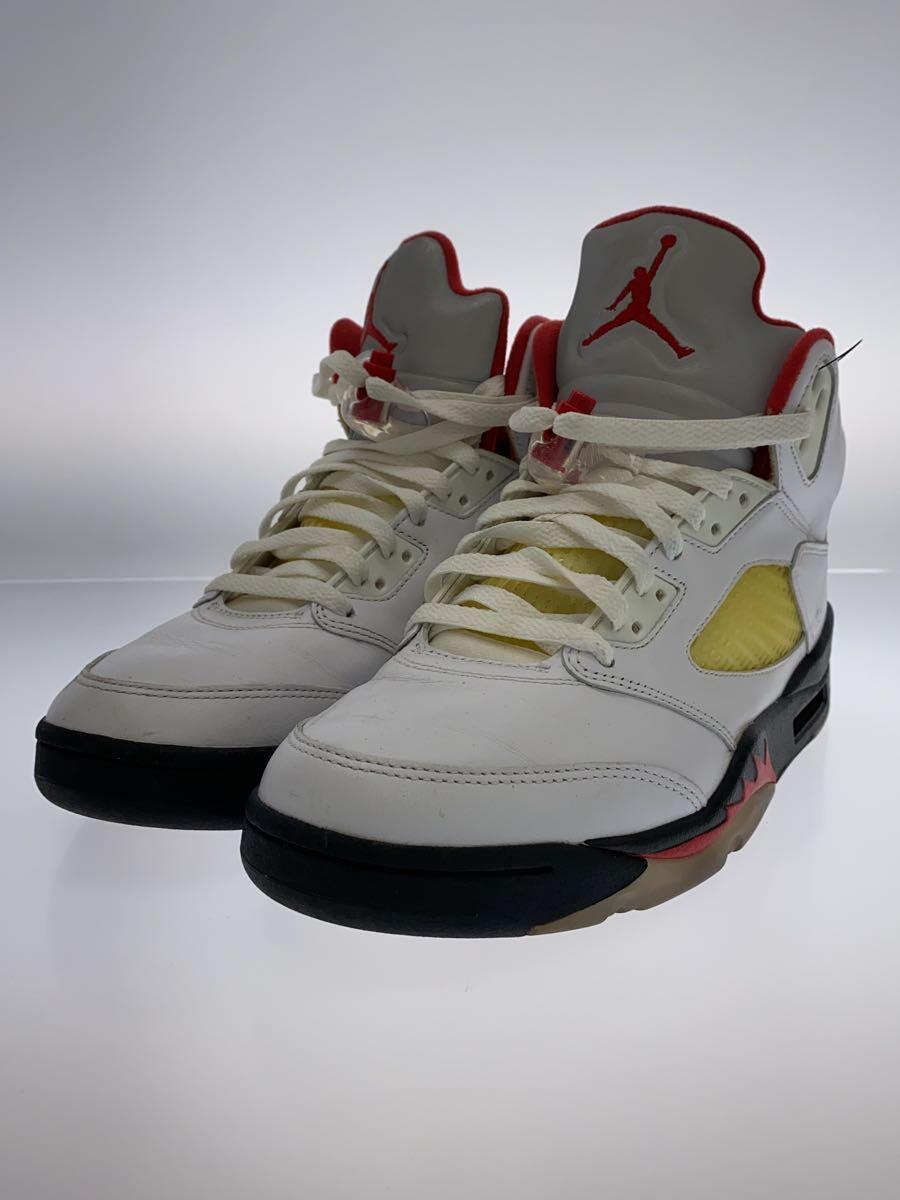 NIKE◆AIR JORDAN 5 RETRO/エアジョーダン 5 レトロ/ホワイト/DA1911-102/26cm/WHT_画像2